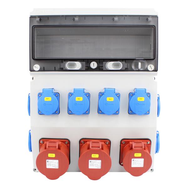 Stromverteiler (1x CEE 5P 16A + 2x CEE 5P 32A+ 8x 230V/16A)
